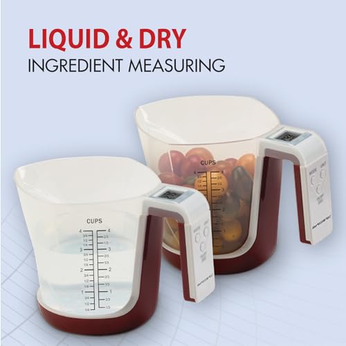 SmartHeart Digital Kitchen Measuring Cup Scale | Accurate Measurements with Cup Or Scale Platform | Unit Conversion Grams,...