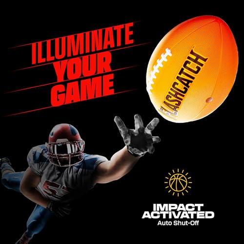 Light Up Football - Glow in the Dark Ball - NO 6 - Boys Gifts - Outdoor Sports, Birthday Gifts for Boys 8-15+ Year Old - K...