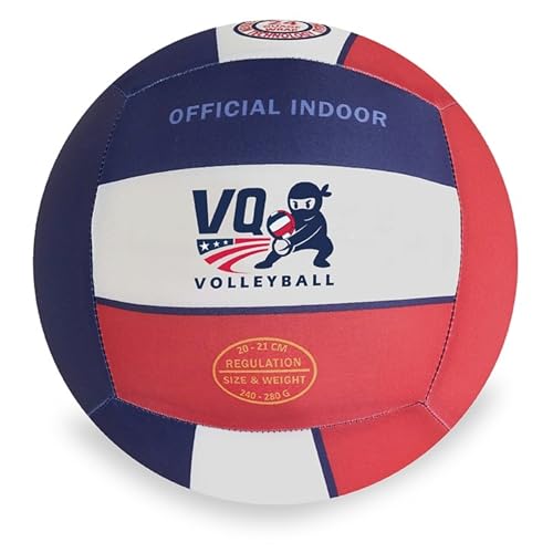 VQ Sports - Premium Soft Volleyball - Foam, Silent, No-Deflate, Official Size & Weight, Durable Indoor Volleyball for Trai...