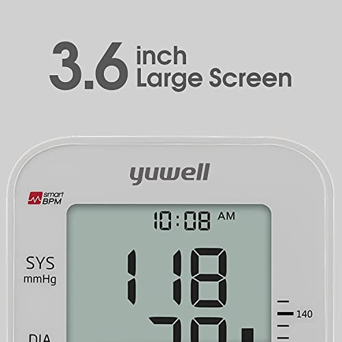 yuwell Blood Pressure Monitor, Large Upper Arm Blood Pressure Cuff, Digital Blood Pressure Machine for Home Use, Large Dis...