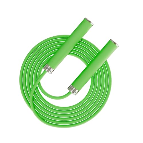 MOGOLD Adjustable Jump Rope for Home Fitness - 5mm PVC Cord with Ball Bearings, Anti-Slip Rubber& Alloy Handles for Beginn...