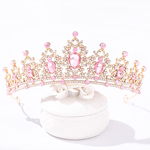 FORSEVEN Crystal Tiaras for Women, Wedding Tiaras and Crowns for Women Tiaras for Birthday Party Princess Crown Hair Acces...