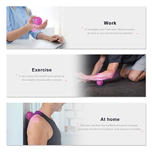MEXITOP Electric Vibrating Massage Ball, 2-Speed Fitness Yoga Pilates Physical Therapy Massage Roller to Fight Sore Muscle...