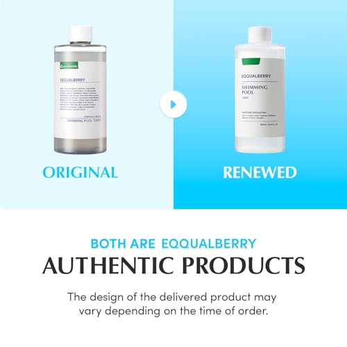 EQQUALBERRY Swimming Pool Toner - Korean Toner for Daily Exfoliating & Deep Hydration with Natural Enzyme Protease & Hyalu...