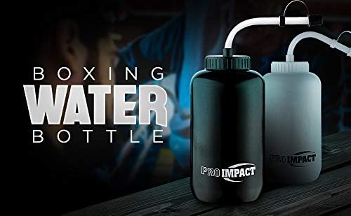 Pro Impact Squeezable Water Bottle Bendable Long Straw - LDPE BPA Free Plastic - Hydration for Baseball Hockey Gym MMA Yoga Boxing Cycling Softball Football Lacrosse (35.5 Oz.)