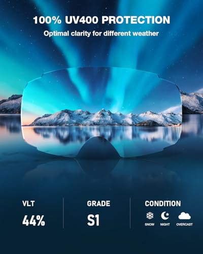 ZIONOR X4 Ski Goggles Magnetic Lens - Snowboard Goggles for Men Women Adult - Snow Goggles Anti-fog UV Protection