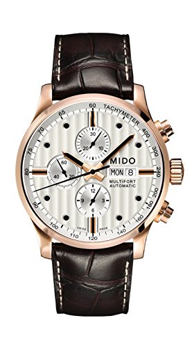 MIDO Multifort Chronograph - Swiss Automatic Watch for Men - Silver Dial - Case 44mm - M0056143603100