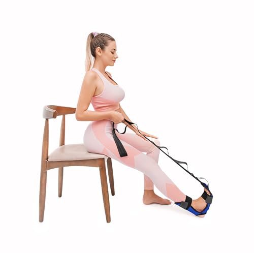 Foot & Calf Stretcher for Plantar Fasciitis, Includes Foot Massage Roller, Achilles Tendinitis, Foot Drop, Yoga Foot & Leg...