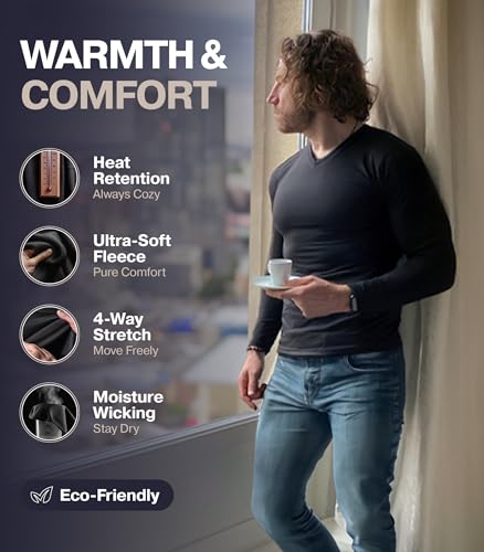 Thermajohn Long Johns Thermal Underwear for Men Fleece Lined Base Layer Set for Cold Weather