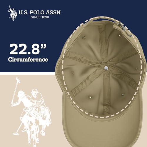U.S. Polo Assn. Baseball Cap, 100% Cotton Adjustable Dad Hat with Small Pony Logo