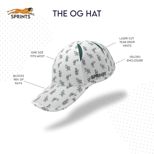 Sprints Race Day Performance Running Cap | The Lightweight, Quick Dry, Sport Hat, One Size, Unisex
