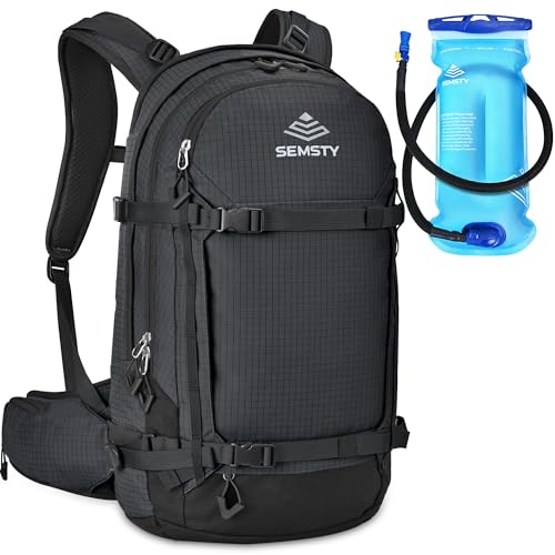 Semsty Ski and Snowboard Hydration Backpack - Cold-Weather Winter - 2L Water Reservoir and Insulated Harness