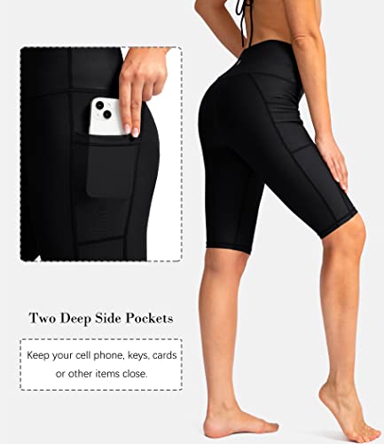 SANTINY Women's 8''/12'' High Waisted Swim Shorts with Pockets UPF50+ Long Board Swimming Shorts for Women with Liner
