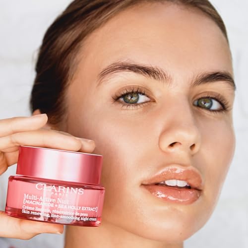 Clarins NEW Multi-Active Renewing Night Moisturizer with Niacinamide | Smooth Fine Lines Visibly Tighten Pores Even Tone a...
