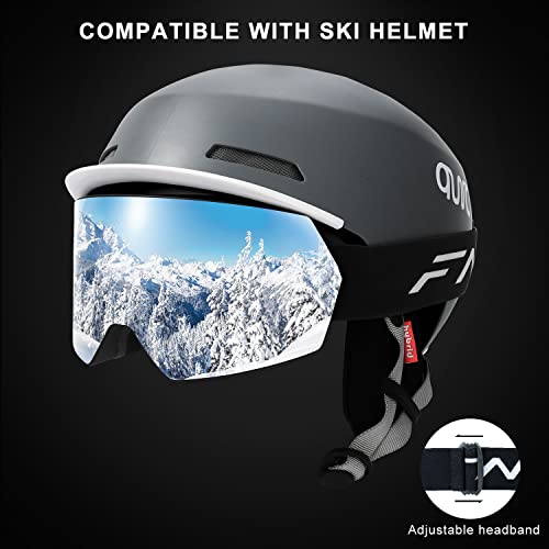 FMY Ski Goggles for Men Women & Youth - Anti Fog UV400 Protection Snowboard Snow Skiing Goggles for Adult