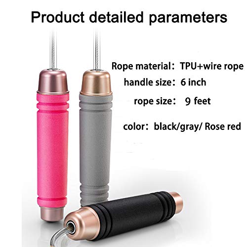 Gaoykai weighted jump rope for handle,Tangle-Free PU Wire rope with bearing comfortable foam handle,skipping rope for work...