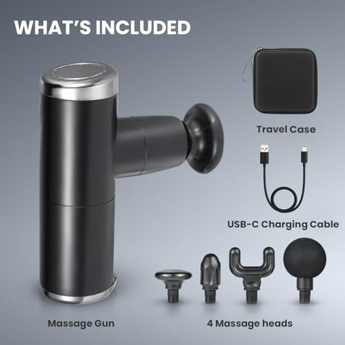 HOM Deep Tissue Mini Massage Gun - Quiet and Portable Handheld Massager for Treating Muscle Soreness, Back Pain and Body Ache