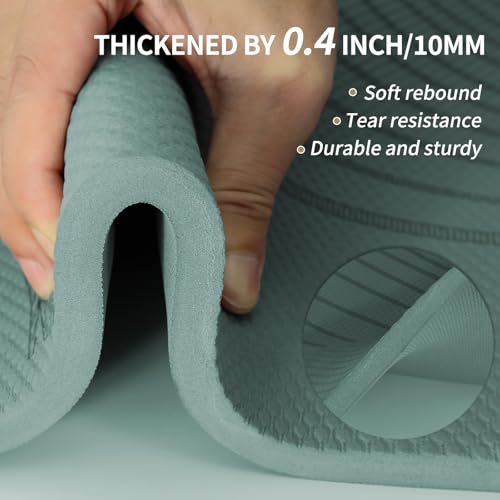 PAIDU Large Yoga Mat-72’x36’x0.4’ Extra Width ＆ Thick,Comfortable,Non-Slip Exercise Mat-Works Great on All Floor for Stret...