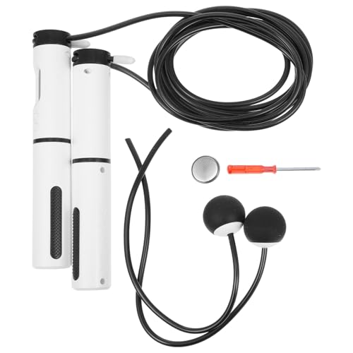Alipis Smart Cordless Jump Rope with Digital Counter Weighted Handle Steel Wire Rope for Home Workout and Weight Loss