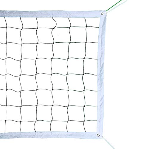 Professional Volleyball Net Outdoor with Aircraft Steel Cable, Heavy Duty VolleyballNet for Backyard, 32x3FT Portable Voll...