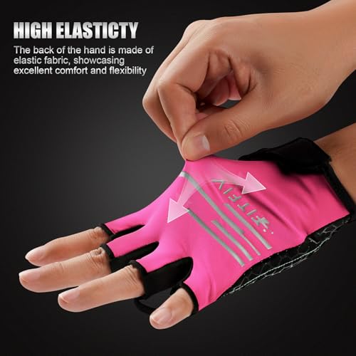 FITFIV Cycling Gloves Bike Gloves for Men/Women Half Finger Biking Gloves Exercise Workout Gloves Suitable for Outdoor Spo...