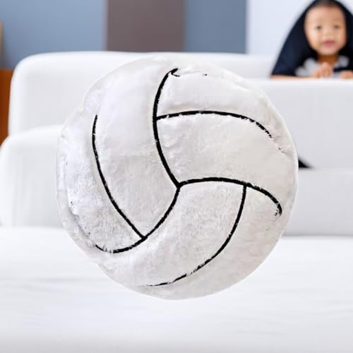 Volleyball Sports Pillow Fluffy Soft Throw Pillow Toy ，14" Durable Sport Basketball Plush Toys,Plush Pillow Toys Gift for ...