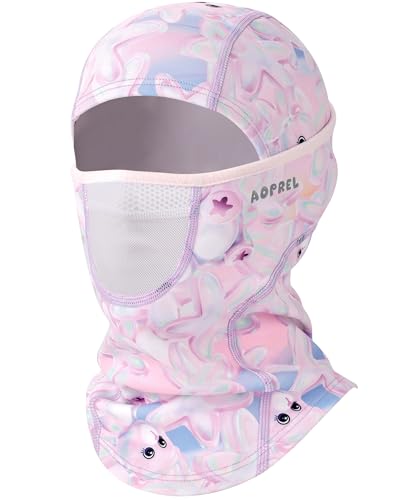 AOPREL Kids Balaclava Ski Mask with Breathable Holes, Windproof Fleece Full Face Mask for Cold Weather Boys Girls
