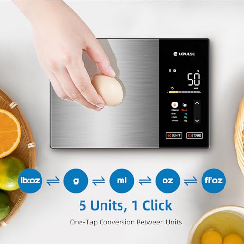 Food Scale with Nutritional Calculator, Smart Digital Kitchen Scale for Weight Loss, App with 23 Nutrients Tracking, Calor...