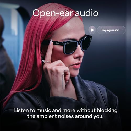 Ray-Ban Meta (Gen 2), Wayfarer, Shiny Black | Smart AI Glasses for Men, Women — 2X Battery Life — 3K Ultra HD Resolution a...