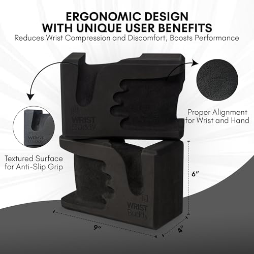 WRISTBuddy® Yoga Blocks 2-Pack (Left + Right) — Ergonomic, Hand-Shaped EVA Blocks for Wrist Relief & Better Grip | Doctor-...