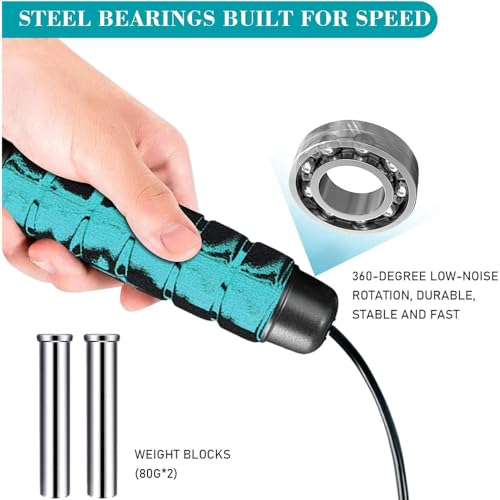axGear Ropeless Jump Rope Weight Adjustable Fitness Workout Sport Skipping Cordless