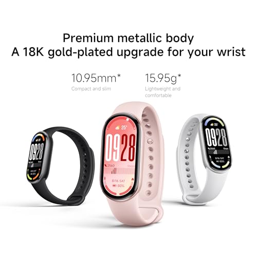 XIAOMI Mi Smart Watch Band 10, 5ATM Waterproof Fitness Step Tracker Sports Digital Smart Watch Health Band for Men Women, ...