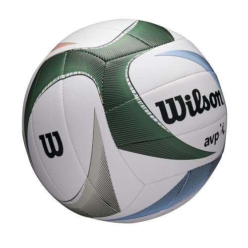 Wilson AVP PXL Volleyball - Official Size, White/Blue/Green