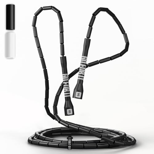 Sportbit Elite Beaded Jump Rope – Adjustable for Kids & Adults, Durable Fitness Skipping Rope for Cardio, Gym, Home & Outd...