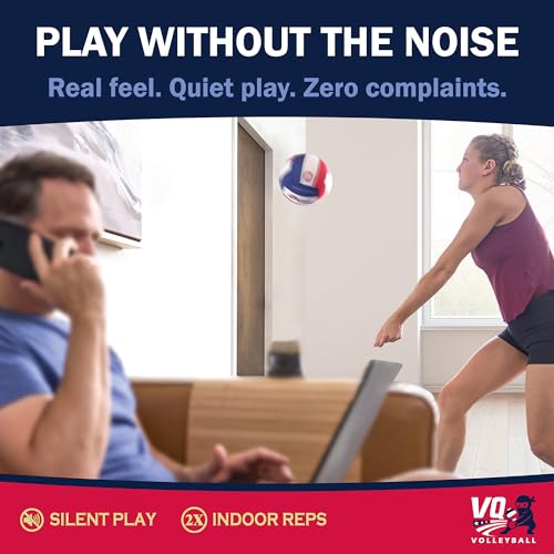 VQ Sports - Premium Soft Volleyball - Foam, Silent, No-Deflate, Official Size & Weight, Durable Indoor Volleyball for Trai...