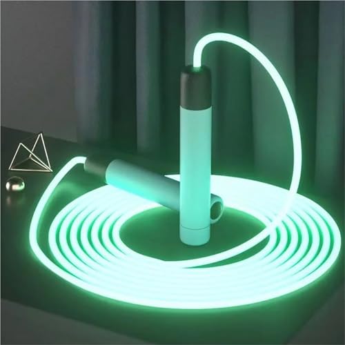 LED Night Glow Jump Ropes Glowing Skipping Rope for Adjustable Adults Portable Training Sports Fitness Equipment