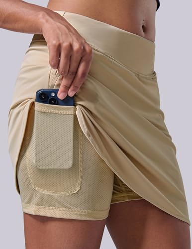 3 Pack Women’s Active Skorts with Pockets High Waist Athletic Skirts with Built-in Shorts for Tennis Golf Workout
