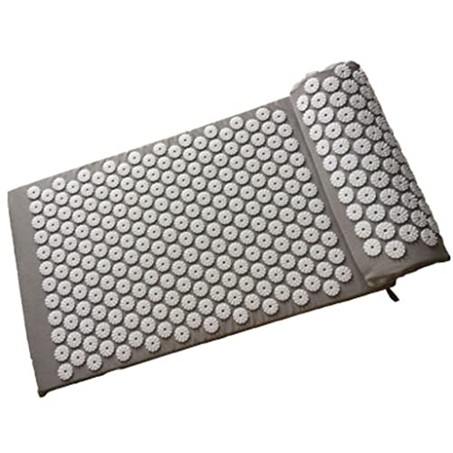 Mas Yoga Mat with Pillow Mas Mat Acupressure Relieve Back Body Pain Relax Spike Mat with Bag(E)