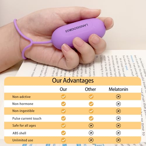 Brain Massage Adjust Heart Rate,Headache Focus Attention,Small and Easy to Carry,Improve Deep Sleep (Light Blue)