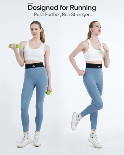 Zelvot Running Belt with 355ml Water Bottle, Extension Strap & Phone Holder, Adjustable Running Fanny Pack with Gym Towel,...