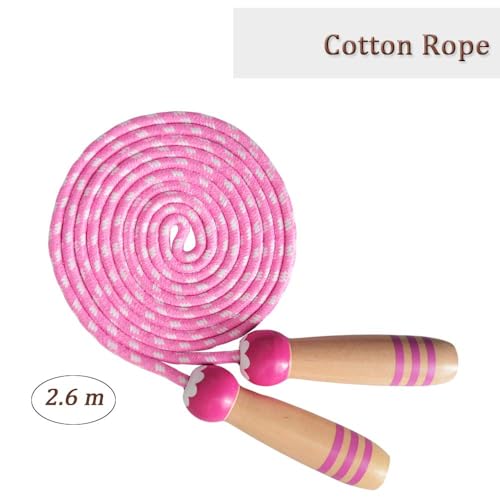 Jump Rope for Kids, Lorvain Adjustable Skipping Rope, Kids Jump Ropes with Wooden Handle for Girls Boys, Weighted Jumping ...