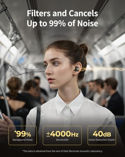 wegear Hybrid Active Noise Cancelling Wireless Earbuds, in Ear Bluetooth 5.4 True Wireless Earphones 6 Mic for AI Clear Ca...