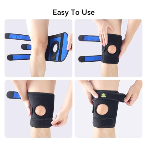 Plus Size Knee Brace with Side Stabilizers & Patella Gel Pads for Men & Women, Adjustable Knee Support for Knee Pain, Inju...