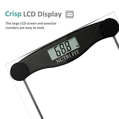 Digital Bathroom Scale for Body Weight Accurate, Smart Weighing Scale Bath Electronic Scale Kg for Weight Loss, 330lbs Cap...