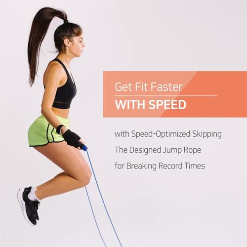 Skipping Jump Rope for Fitness Workout - Light Weight, Adjustable, Tangle Free, Excellent line control for Cardio Boxing, ...