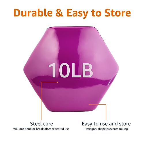 Amazon Basics Vinyl Coated Dumbbell Hand Weights