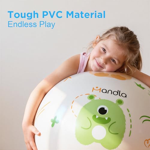 Funscape Kids Large Beach Ball Toy, Inflatable Swimming Pool Water Toy, Fun Playground Sport Ball Game, Big Blow up Backya...