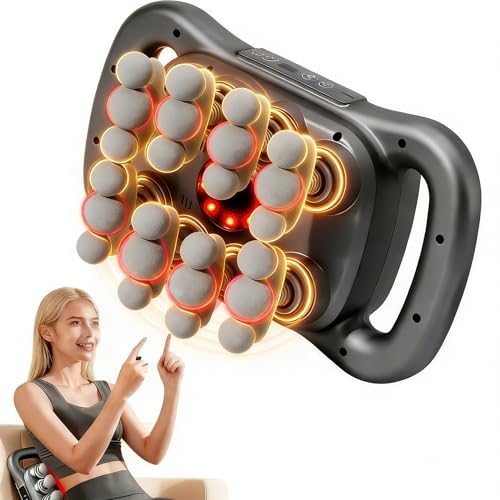 otpuskay 24-Head Deep Tissue Massage Gun Set – Portable Percussion Massager with 9 Modes & 9 Intensities, Quiet Rechargeab...