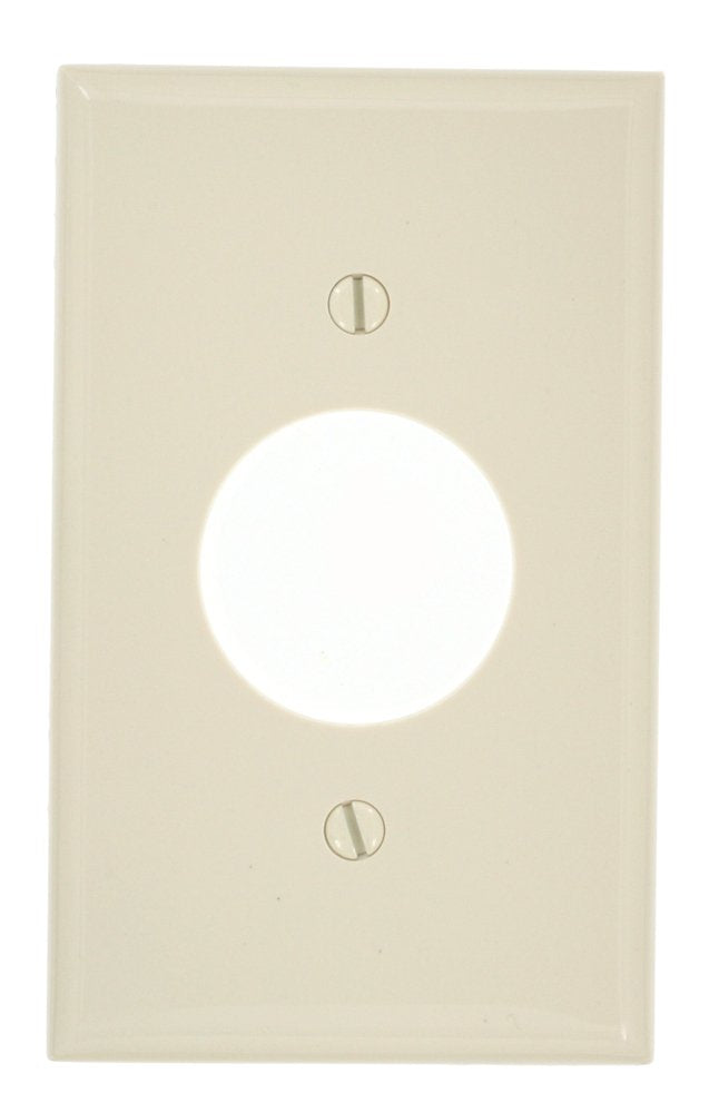 Leviton 1-Gang Wallplate, 1.406-Inch Hole, Model 80704-T, Light Almond