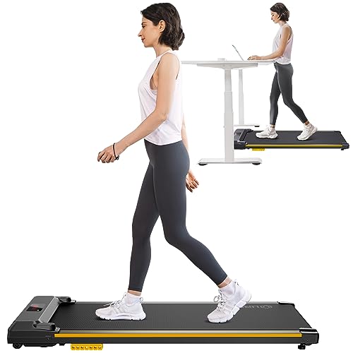 UREVO Foldimix 5L Treadmills for Home, Dual Brushless Motorized 3.0HP ，9% Auto Incline Walking Pad with Adjustable Handle ...